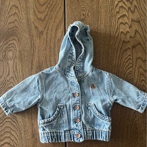 Light Blue Gap Denim Hooded Jacket